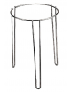 Supporto per Cornetto cinese in acciaio inox - dimensioni diametro cm 18