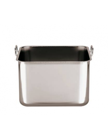 Bagnomaria, impilabile in acciaio inox - lt. 1,3 - cm 24x24x23,5h