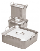 Bagnomaria, impilabile in acciaio inox - lt. 1,3 - cm 24x24x23,5h