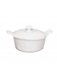 Casseruola cilindrica con coperchio in porcellana -  litri 0,5 - cm 14x18
