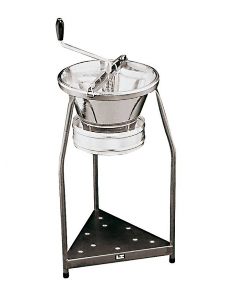 Passaverdura e setacci stagnato in acciaio inox con griglia 3 mm - kg. 14 - Ø cm 39x80h