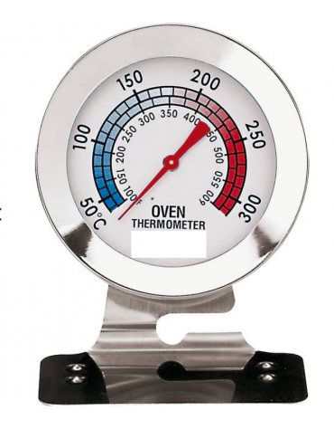 Termometro per forno, scala 10°C range +38 +316°C - ø cm 7