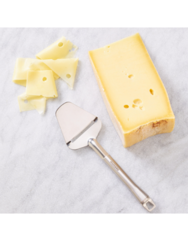 Coltello affetta formaggio in acciaio inox 18/10 con manicatura in acciaio inox - lunghezza cm 25