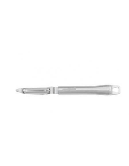 Sbucciatore a lama mobile in acciaio inox 18/10 con manicatura in acciaio inox - lunghezza cm 21