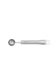 Scavino sferico in acciaio inox 18/10 diametro cm 3 con manicatura in acciaio inox - lunghezza cm 18