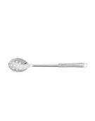 Cucchiaio forato in acciaio inox 18/10 con manicatura in acciaio inox - lunghezza cm 34,5