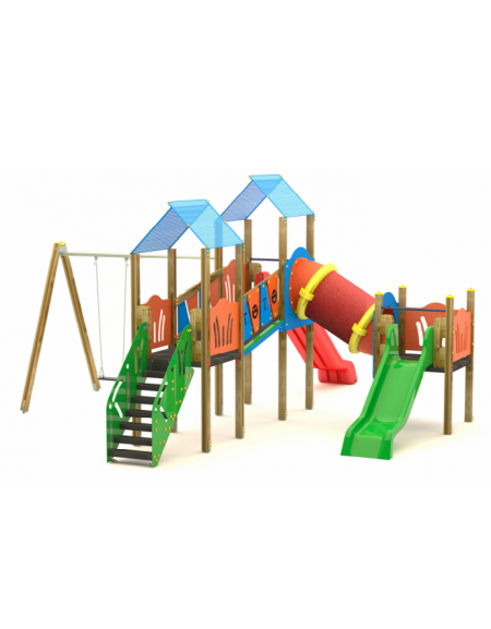 MEDIO in acciaio verniciato SCIVOLO PER BAMBINI