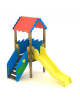 Mini torre con scivolo in polietilene rotazionale e tetto - cm 201x327x300h