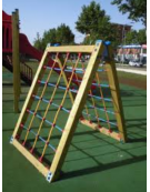 Sartia in fune realizzata con pali in legno di pino nordico - cm 177x120x170h
