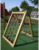 Sartia in fune realizzata con pali in legno di pino nordico - cm 177x120x170h