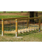 Ponte Tibetano, struttura con pali in legno di pino nordico  - dimensioni cm 347x100x98h