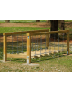 Ponte Tibetano in legno - cm 347x100x98h