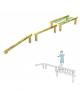 Attrezzatura da parco per camminamenti in equilibrio - pali in legno - cm 626x74x51h