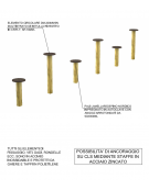 Pali per equilibrio in legno lamellare con protezione in plastica - cm  625x30x102h