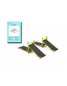 Attrezzo per flessione su panca inclinata con pali in legno lamellare e calotta in plastica - cm 365x306x132h