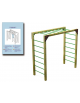 Arrampicata per esercizi  ginnici con pali in legno lamellare e calotta in plastica - cm 274x121x253h