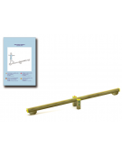 Trave oscillante per esercizi ginnici con pali in legno di pino nordico - cm 305x38x32h
