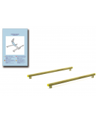 Asse per esercizi di flessione del tronco con pali in legno di pino di pino nordico - cm 302x195x22h