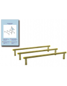 Ostacoli per esercizi  ginnici con pali in legno bilamellare e calotta in plastica - cm 305x230x49h