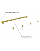 Attrezzatura di equilibrio e slalom con pali in legno di pino nordico - cm 305x170x22h