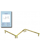 Tripla asse di equilibrio per esercizi  ginnici con pali in legno lamellare e calotta in plastica - cm 490x330x49h