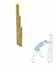 Attrezzatura per esercizi stretching con pali in legno di pino nordico di diverse altezze - cm 27x9x202h