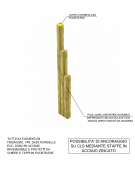 Attrezzatura per esercizi stretching con pali in legno di pino nordico di diverse altezze - cm 27x9x202h