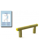 Struttura per salti in legno lamellare e calotta in plastica - cm 105x10x40h