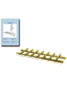 Attrezzatura a binario realizzata in legno di pino nordico - cm 305x100x25h