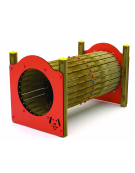 Dog Tunnel - 4 pali portanti in palo di pino nordico con struttura portante in acciaio laccato.  - cm 204x115x122h