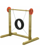 Dog Jump in the wheel per cani - pali portanti in pino nordico, ruota in gomma e catene - cm 168x120x161h