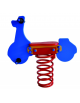 Gioco a molla scooter con sagoma in polietilene HDPE ad alta densità - monoposto - cm 80x20x80h