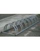 Portabiciclette orizzontale 7 posti in acciaio zincato a caldo - cm 200X54X29h