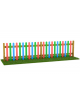 Steccato inglese con doghe HDPE colorato e piantone massello x cls - cm 200x11x100h