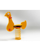 Gioco a molla oca - monoposto - in polietilene con molla Ø mm 200x400h - Da interrare o filo pavimento