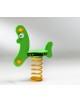 Gioco a molla Banana verde - monoposto - in polietilene con molla Ø mm 175x360h - Da interrare o filo pavimento