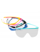 Kit visiere + montature composto da 5 supporti in differenti colori e 20 maschere antiappannanti