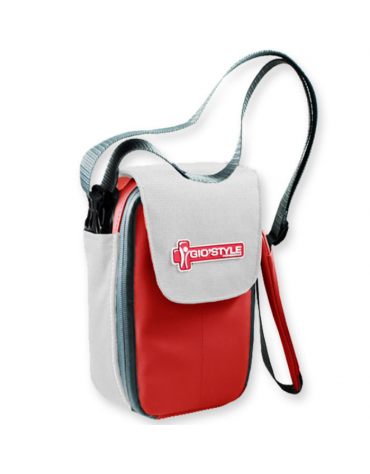 Borsa termica Medi pocket compatta per insulina e medicinali termolabili, colore rosso/bianco - 12 x 6,5 x h 20 cm