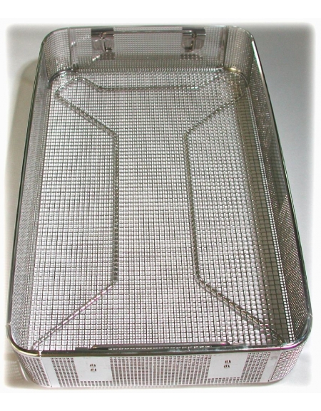 CESTO INOX IN LAMIERA FORATA cm 40x24x4,5