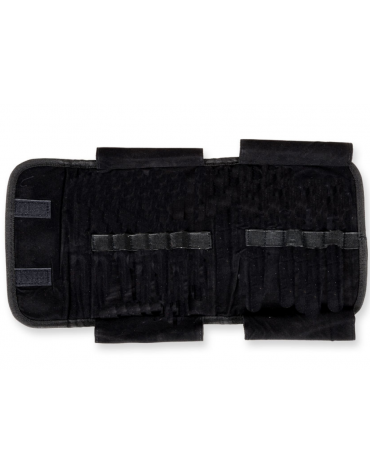 Borsa portaferri con imbottitura di protezione in tessuto vellutato e chiusura in velcro - 19,5 x 15 x h 3 cm