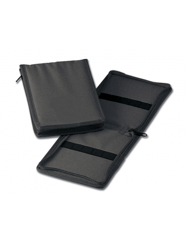Borsa portaferri mini con chiusura zip, contiene 8 fiale, colore nero - 18 x 14 x h 2 cm
