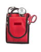 Holster piatto in cordura, colore rosso - 19 x 14 x h1 cm
