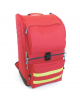 Zaino ambulanza in poliestere - colore rosso - con 8 borsette - 40 x 30 x h 57