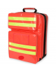 Zaino emergenza professionale in poliestere con rivestimento esterno in PVC - colore rosso - 38 x 24 x h 50 cm