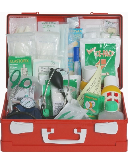 VALIGETTA KIT PRONTO SOCCORSO aziende con più di 3 lavoratori - Arredamento  ospedaliero/ambulatorio/sanitario - defibrillatori/k