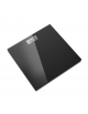 Bilancia da bagno elettronica con pedana in vetro temperato di 6 mm di spessore, nero,  portata max 150 kg. - cm 30x30x1,9h