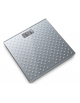 Bilancia da bagno elettronica con pedana in vetro temperato di 6 mm di spessore, grigio, portata max 150 kg. - cm 30x30x1,9h