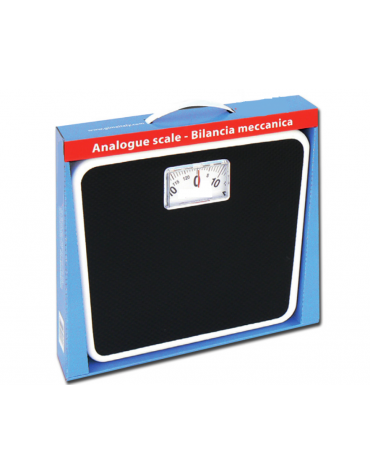 Bilancia da bagno analogica particolarmente stabile con rivestimento in plastica, portata 125 Kg., precisione: 1000 g