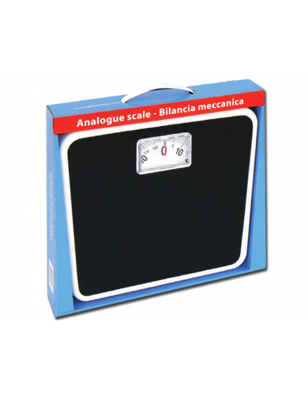 Bilancia da bagno analogica particolarmente stabile con rivestimento in plastica, portata 125 Kg., precisione: 1000 g