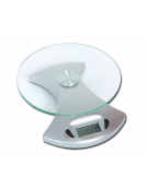 Bilancia di precisione con vetro temperato Ø 160 x 4 mm, funzione tara, kg/ls-oz, portata 5 kg. - 185 x 158 x h 50 mm